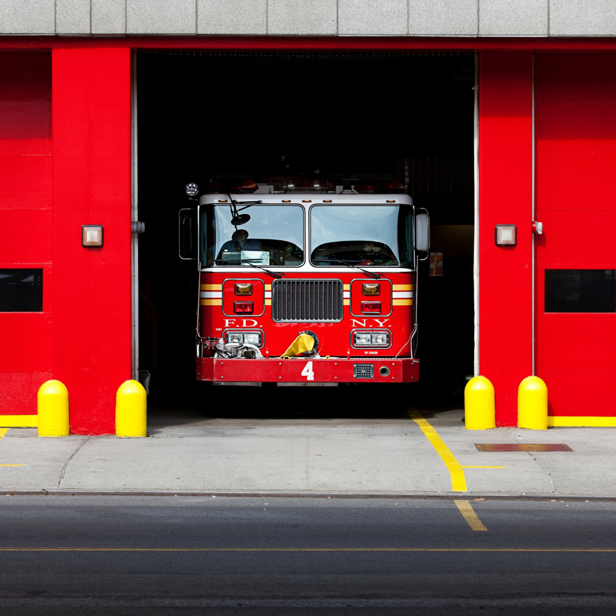 A fire alarm on a wall
